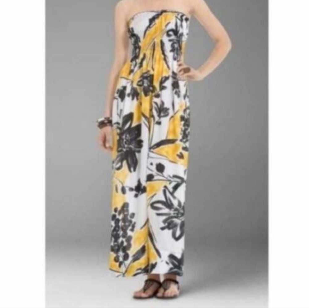 SILK 100% Floral Strapless Maxi Size Xs Fits 2-8 Stretch Tube Top BGBG - Picture 17 of 17